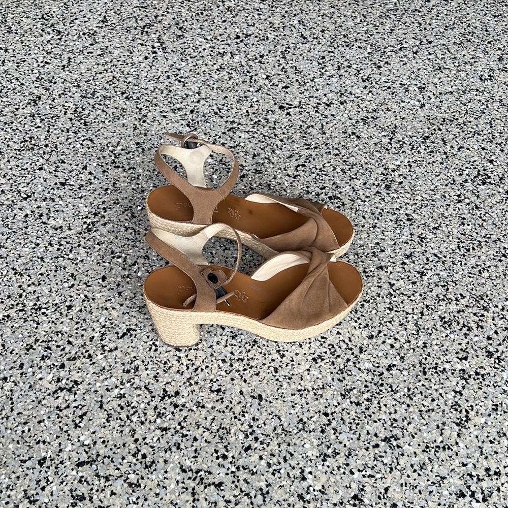 Paul Green Harper womans espadrille platform heel 8.5 US suede sandal Austria